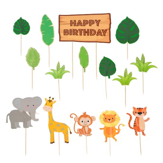 Jungle Birthday Cake Topper Set by Celebrate It&#xAE;